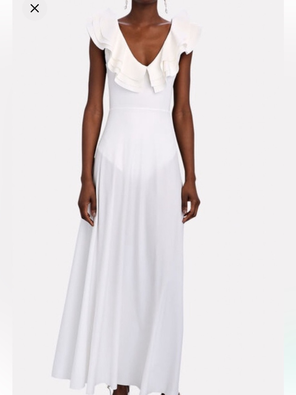 Maygel Coronel Salerno Cut Out Off-white Jersey Midi Dress | One Size (O/S)